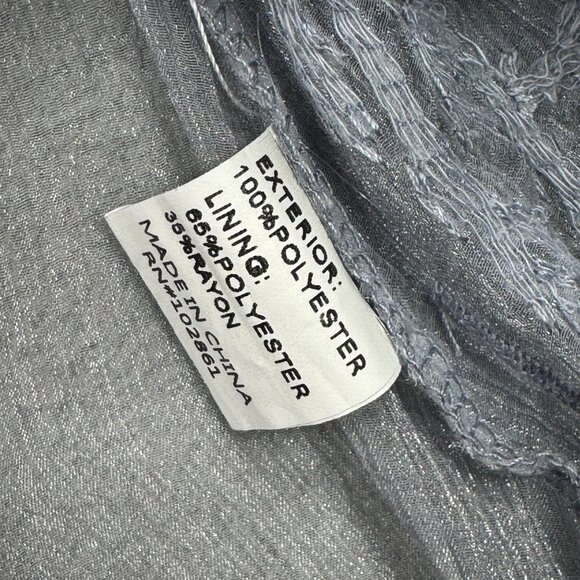 Ethereal Sheer Button Down Tunic Blouse Womens Embroidered Top Fairy Whimsigoth - Picture 11 of 12